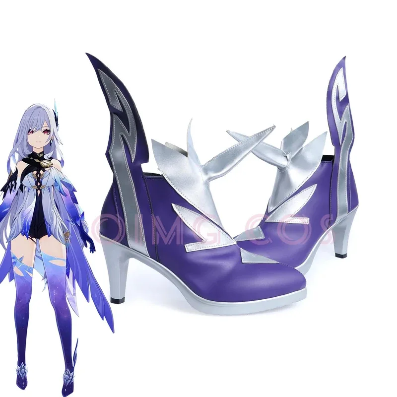 

Genshin Impact Skirk Cosplay Shoes Anime Chinese Style Halloween for men Game