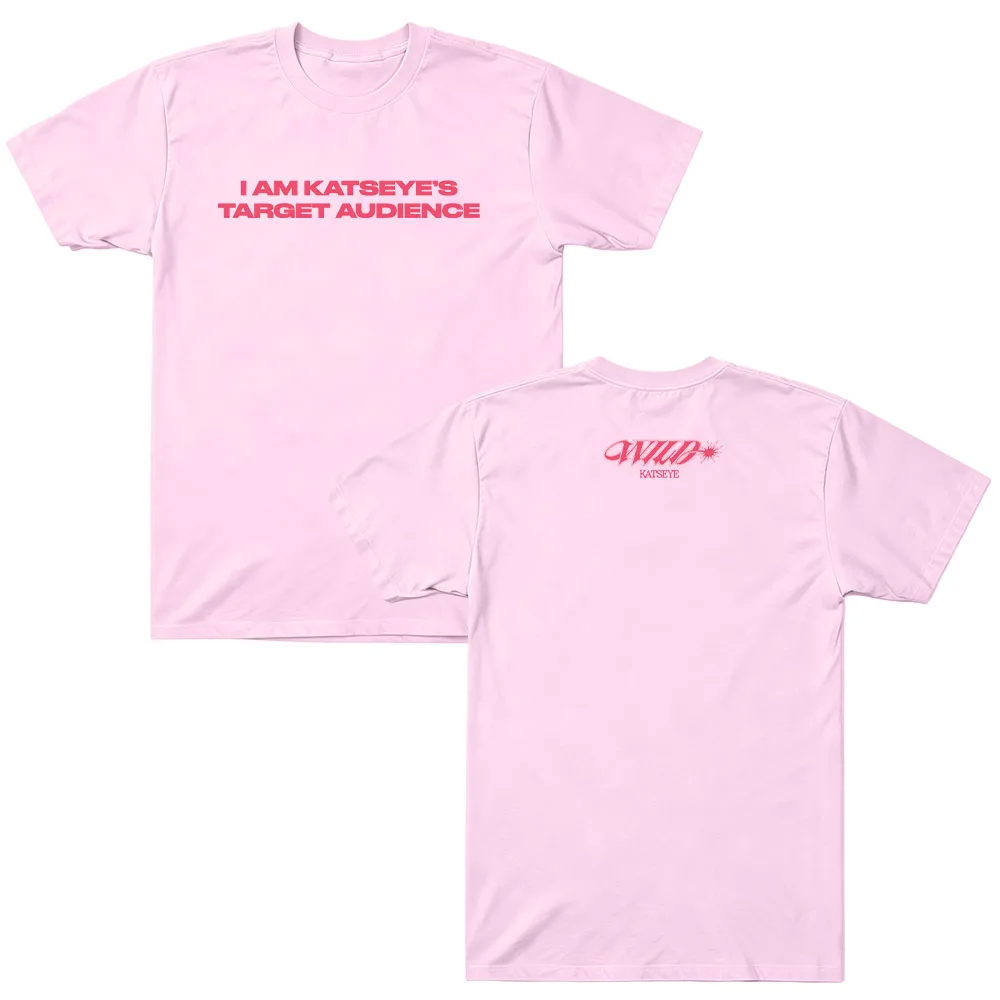 KATSEYES Target Audience T-shirt Cotton Double Sided Print Short Sleeve Tee Kpop Girl Group Merch Unisex Fans Casual Streetwear