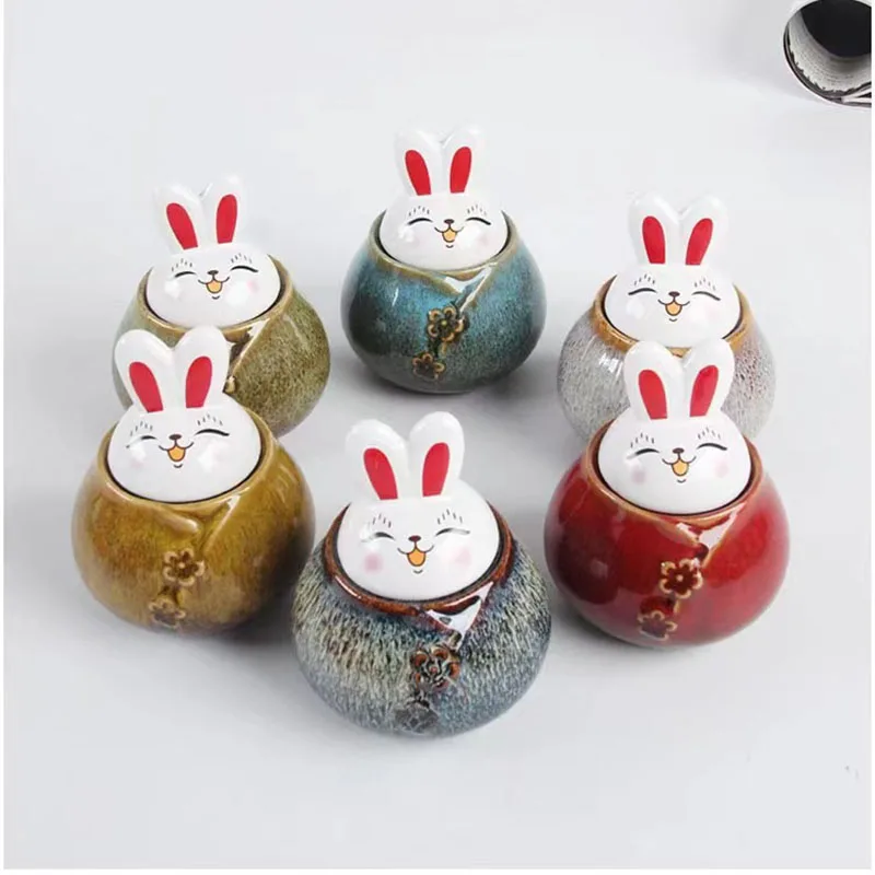 Ceramic Mini Rabbit Urn Personalized Pet Caskets Personalized Commemorative Memorials & Funerary Puppy Funeral Box Accessories