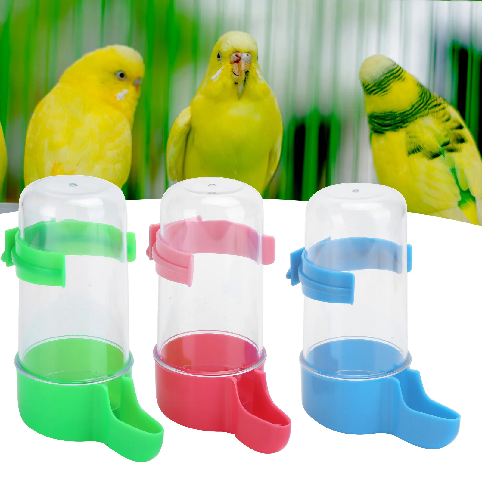 

3Sets Birds Automatic Feeder Water Drinker Parrot Feeding Drinking Container Dispenser