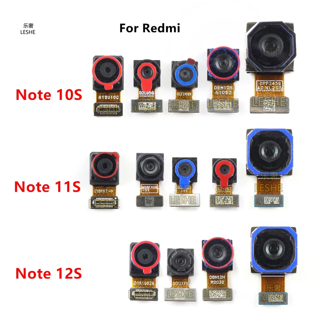وحدة الكاميرا الرئيسية الخلفية الكبيرة الخلفية لشاومي ريدمي نوت 10S 11S 12S أجزاء إصلاح الكابلات المرنة للكاميرا الأمامية الصغيرة #1