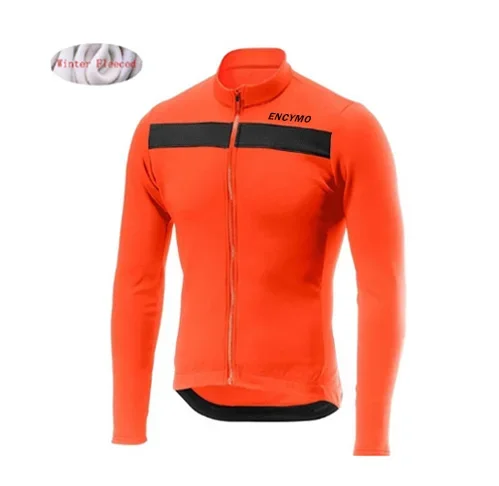 2022 NEW Winter Thermal Fleece Cycling Clothes  Warn Men Jersey Suit Jacket Riding Bike MTB Clothing ENCYMO