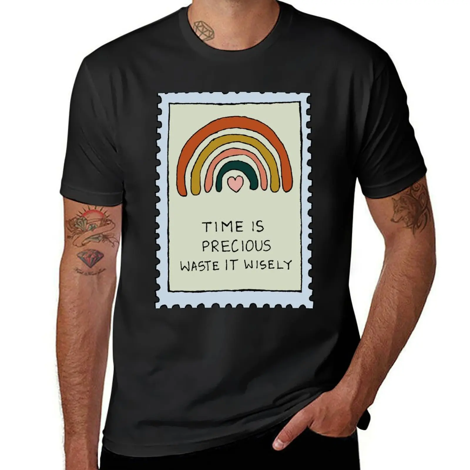 

Time is precious funny quote stamp T-Shirt Blouse sublime tshirts personalised Clothing T-shirt men