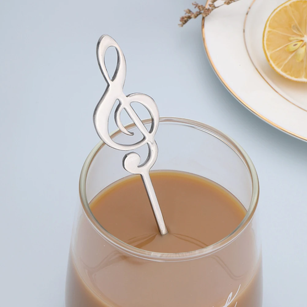 

5Pcs Durable Stainless Steel Coffee Spoons Mixing Spoons Dessert Spoons for Home Bakery Restaurant