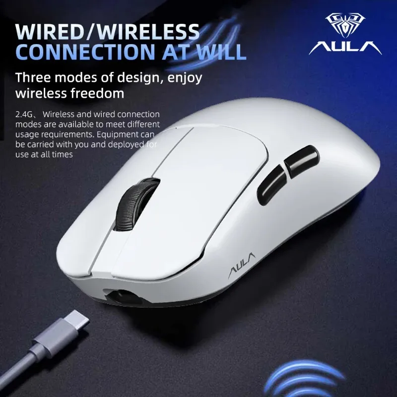 AULA SC580 Pro Gaming Mouse With Charging Base Adjustable 10000 DPI PAW3311 Sensor Wireless Laptop Accessories Bluetooth Mouse image 6