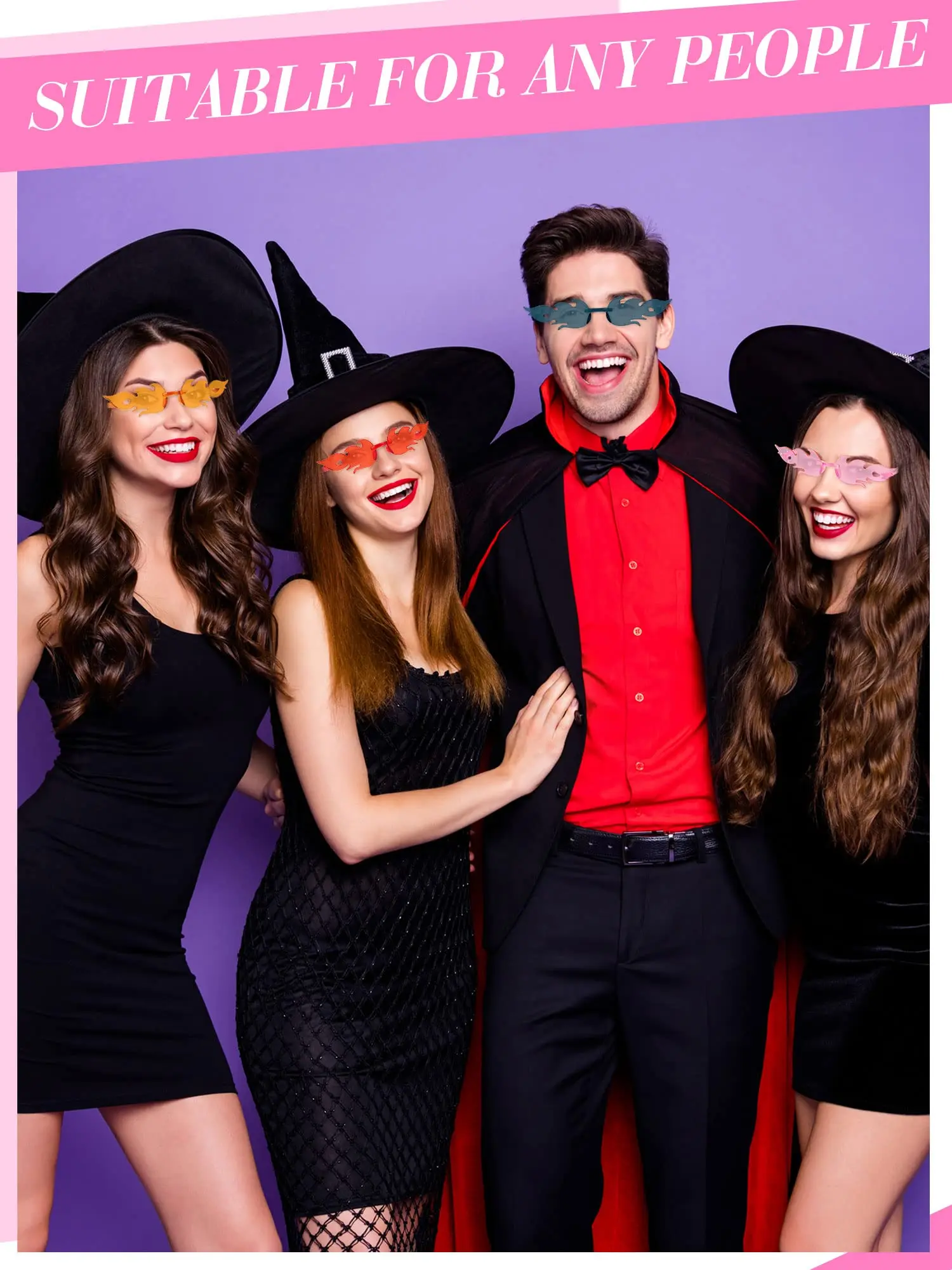 12-60 stücke Mode Feuer Flamme Gläser Feuer Form Sonnenbrille Feuer Sonnenbrille Party Decor für Sommer Dusche Hochzeit Halloween cos – Detail 3
