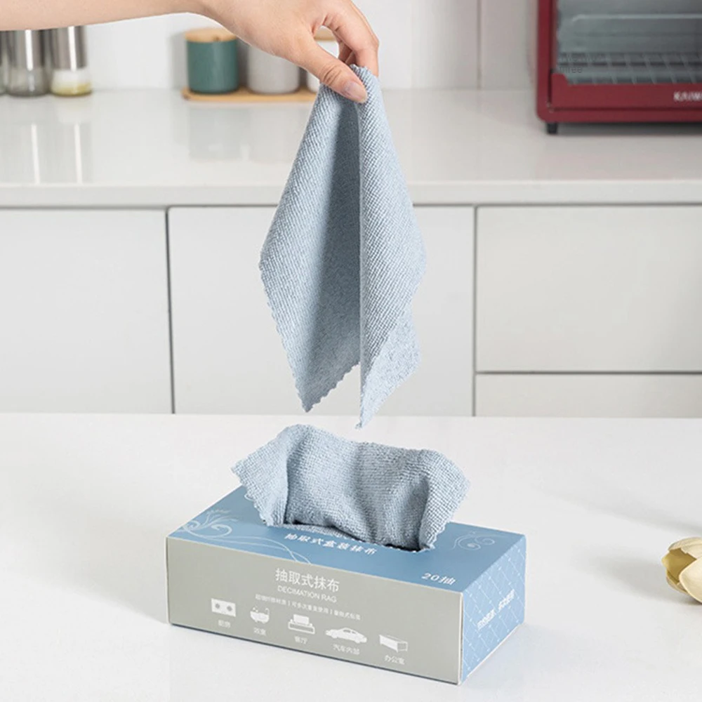 Absorbent Lint Cloth Modern Simplicity Convenient Microfiber Polyester Brocade Cleaning Cloths Scouring Pad Simple Suction Rag