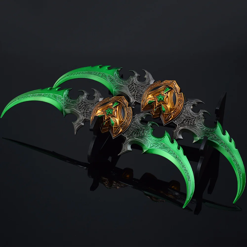 อาวุธในเกม warglaive of azzinoth Illidan 29ซม. อนิเมะโลหะดาบซามูไรคาตานะดาบโมเดลอาวุธงานฝีมือของเล่นของขวัญ