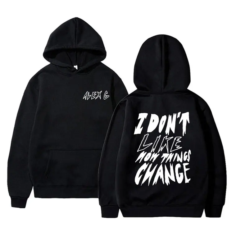 Singer Alex G Trick Change Print Hoodie Men Women Oversized Vintage Fashion Hooded Tracksuit Male Casual Fleece Cotton Hoodies