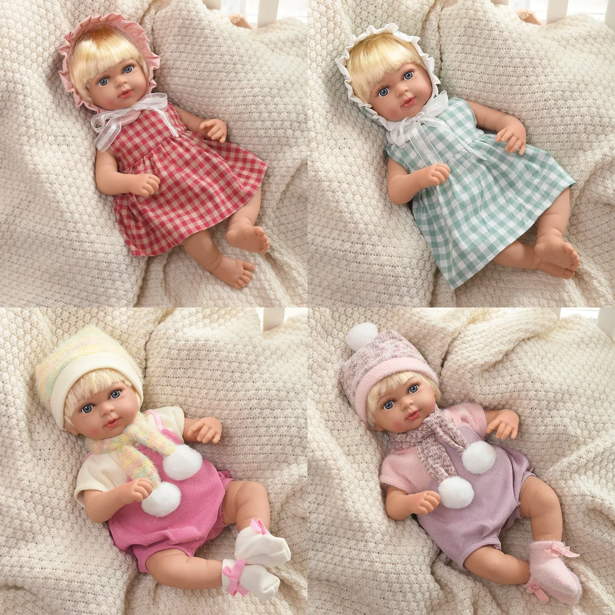 Puppenkleidung für 45 cm Babypuppen, DIY-Puppenzubehör für 45 cm große Puppen, Pullover, Overall, Kleidung für wiedergeborene Babypuppen