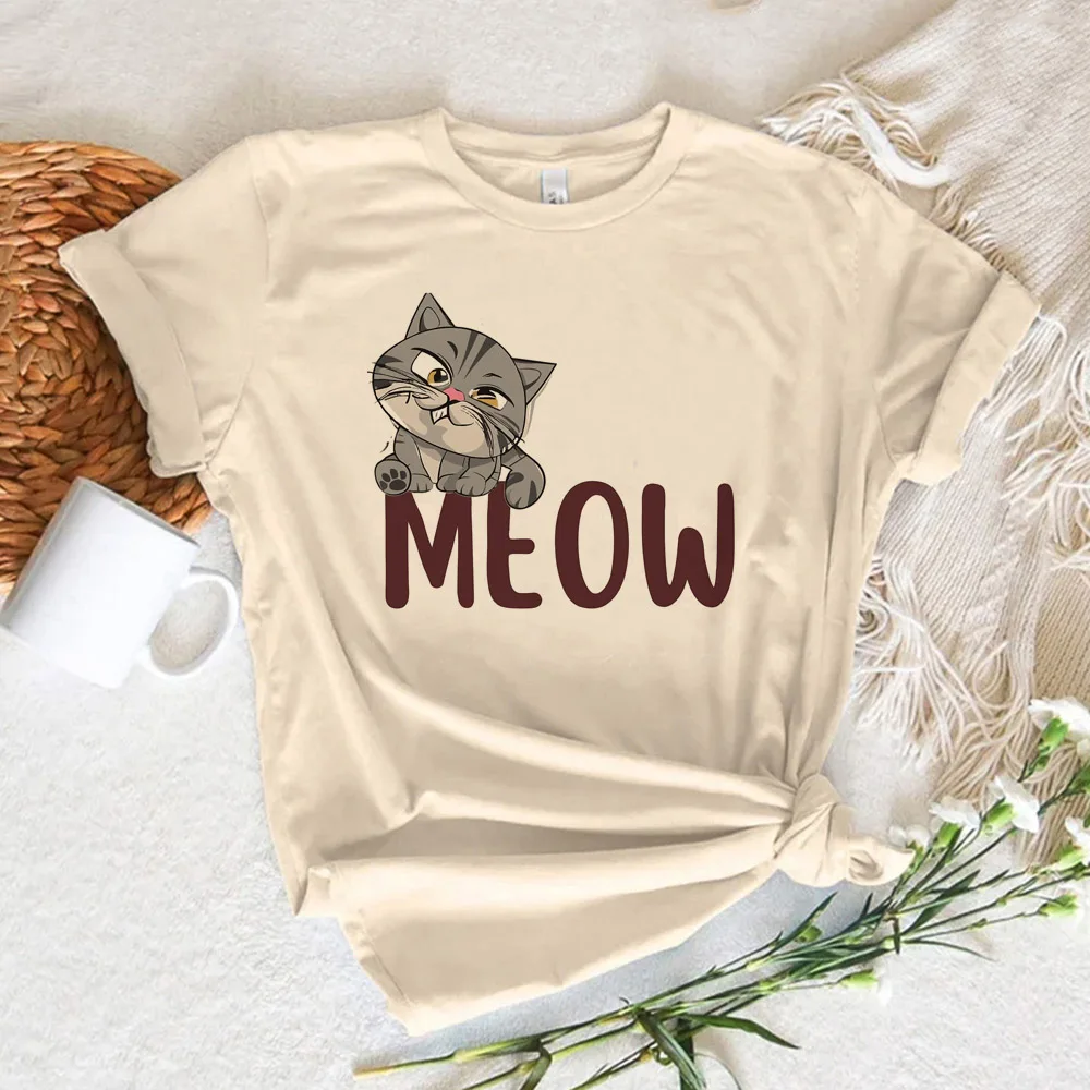 

Cat tshirt women summer Y2K top female funny Japanese clothes