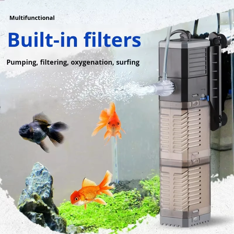 3-In-1 Plastic Aquarium Submersible Pump Fish Tank Filter Small Ornamental Fish Pump Fast Delivery