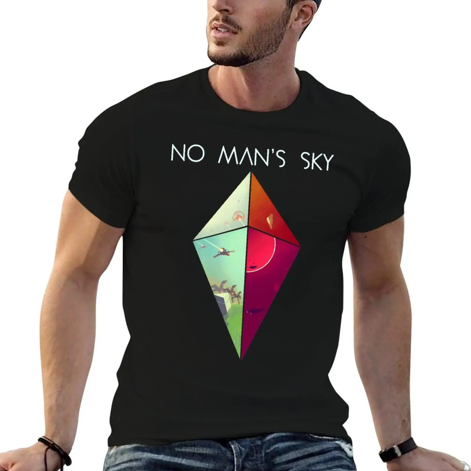 

Gifts For Women Sci Fi No Mans Sky Retro Vintage T-Shirt t shirt custom print t shirt men 100% cotton luxury brand T-Shirt