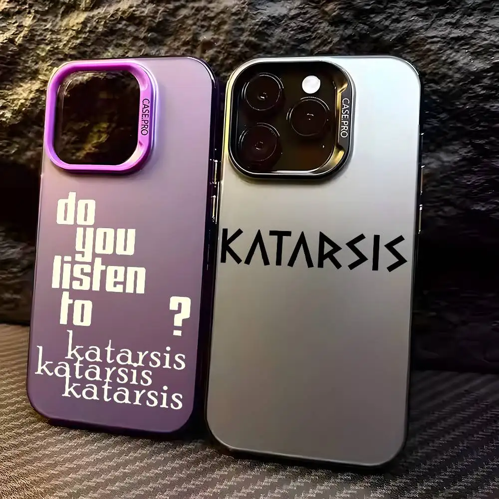 

K-Katarsis Tavo Akys Band Phone Case For IPhone 16 15 14 13 12 11 Plus Pro Max Multicolor Aurora Laser Shockproof Funda Cover