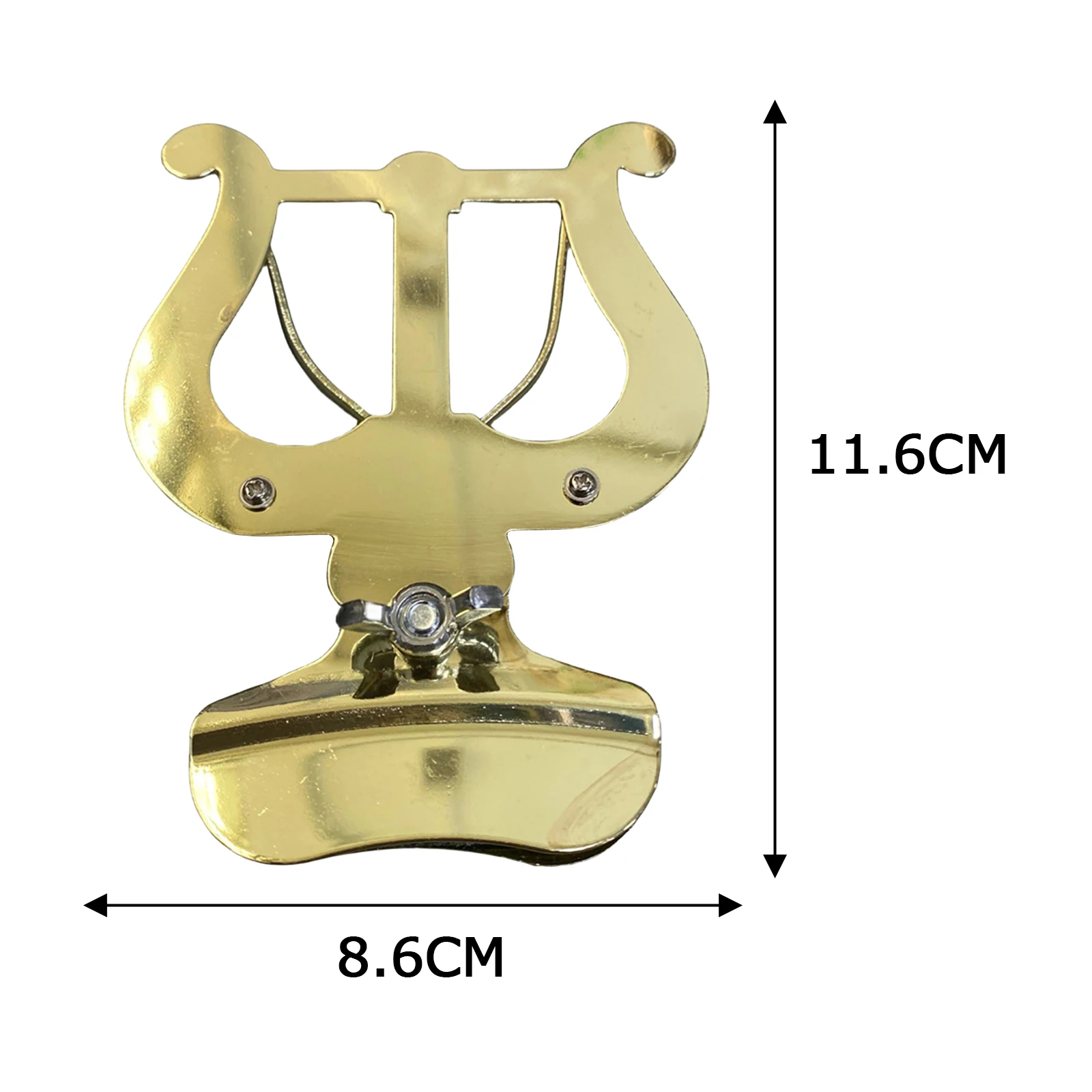 Trombone Music Clip Universal Portable Metal Trumpet Marching Clamp for Trombone Clarinet Trumpet Wind Instruments Saxophone