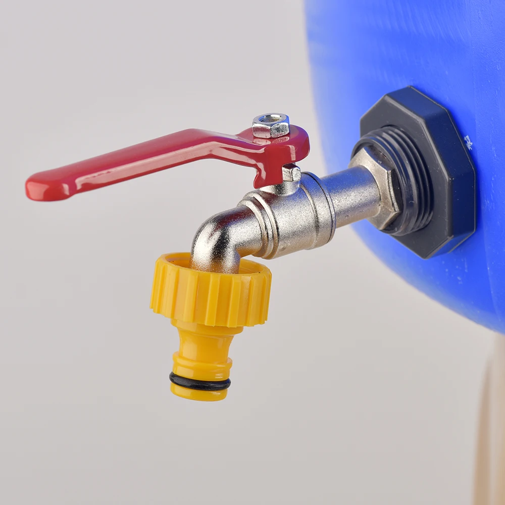Water Tank Bulkhead Fitting Kit, Hose Outlet Inlet Alloy Faucet Connector Adapter for Aquariums Water Tanks Pools