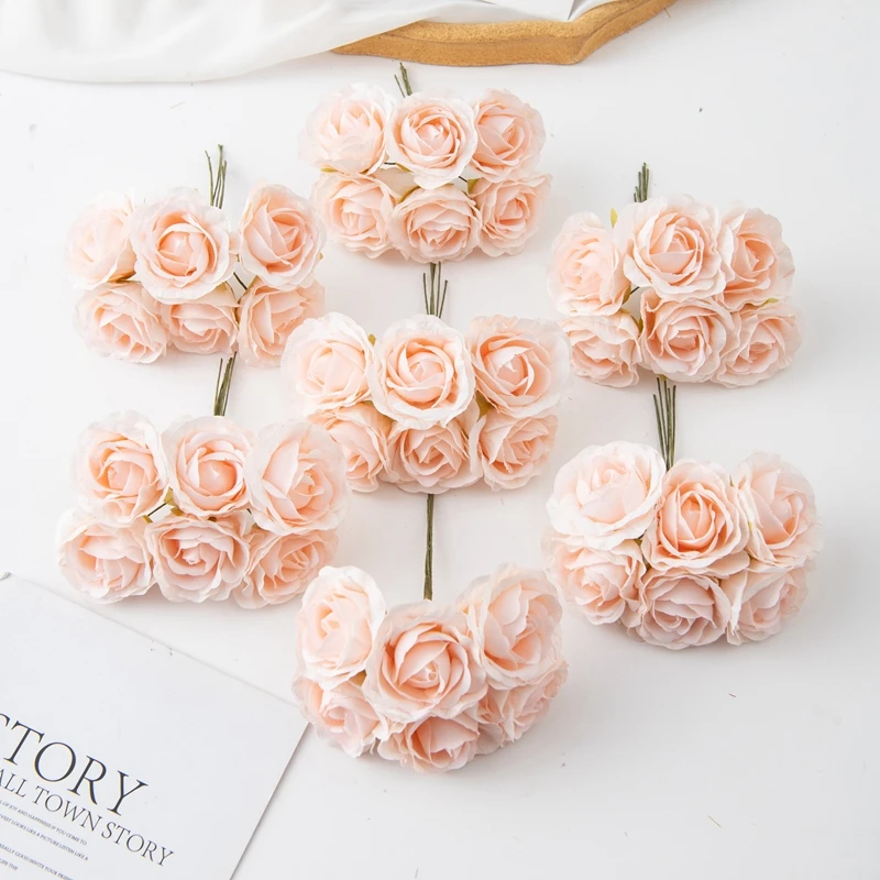 Künstliche Blumen, gefälschte Rosen, Blumensträuße, Dekoration für Zuhause und Zimmer, Accessoires, Kränze, Blumenarrangements, Hochzeitsgeschenk, Geschenkbox, Scrapbooks. – Detail 7
