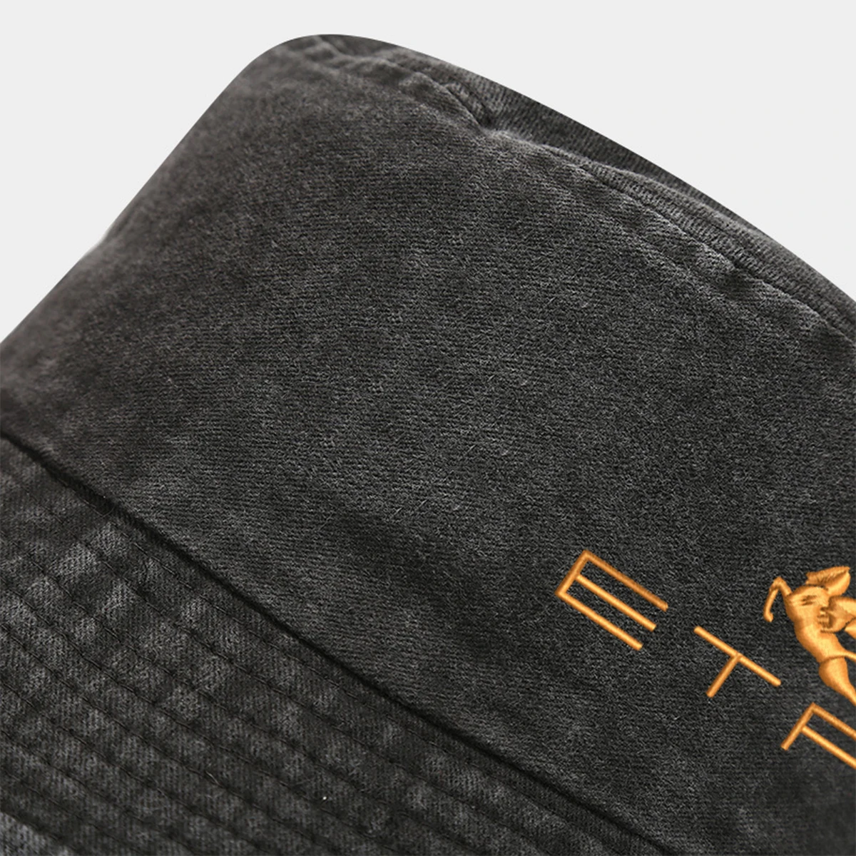 1 'E.T.R.O' قبعة صياد مطرزة بمظلة كلاسيكية مغسولة في الهواء الطلق، مصنوعة من نسيج البوليستر #3