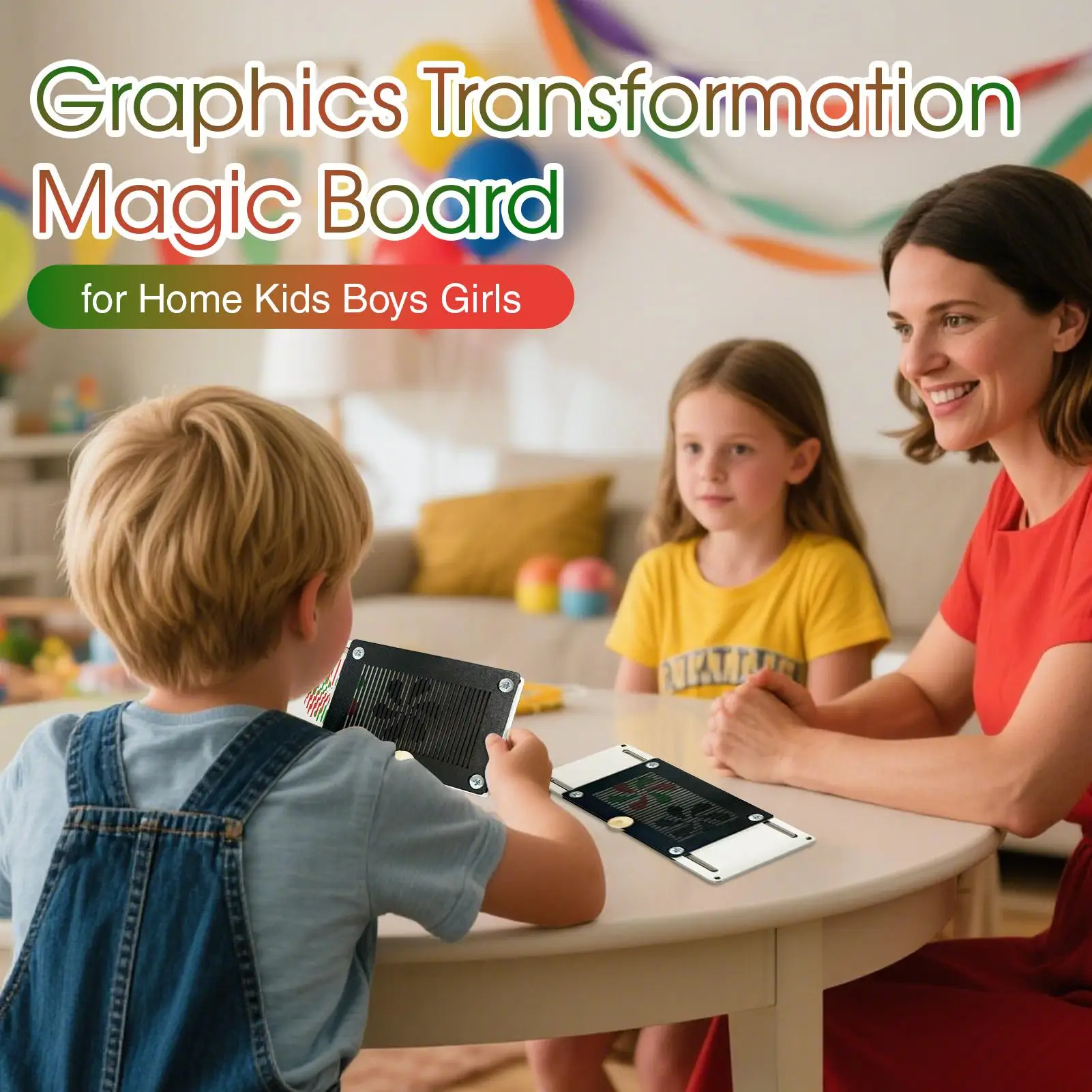 Sensory Activity Board Graphics Transformation Magic Board Wooden Activity Toys Sensory Games Magic Creative Fun Interactive