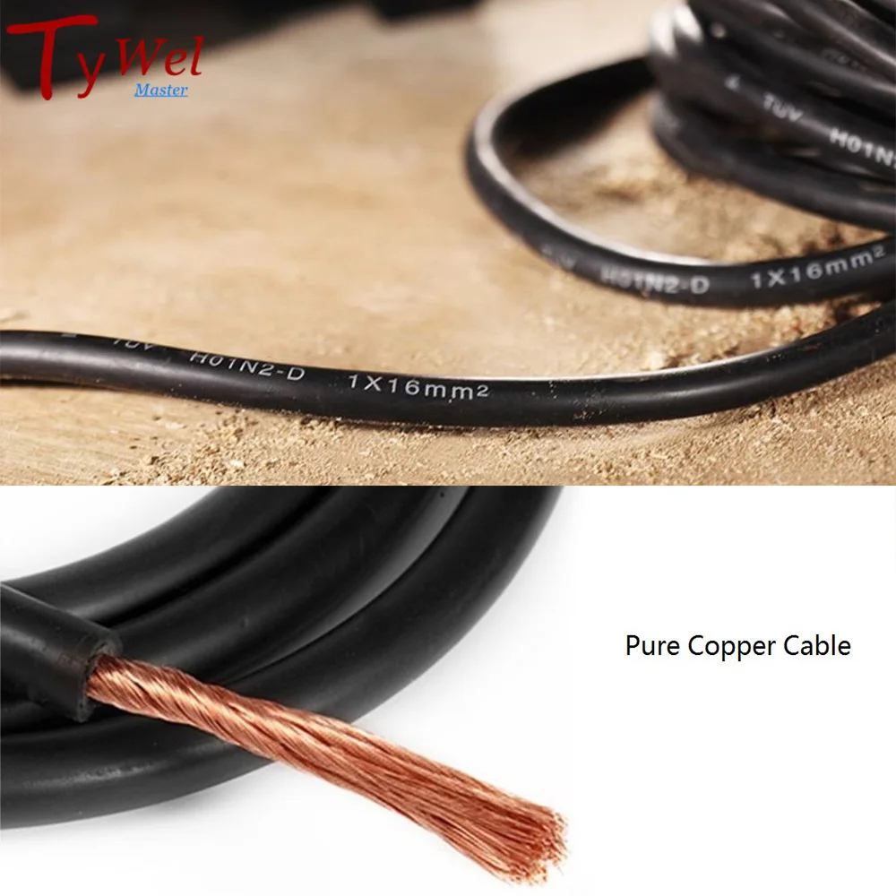 Imagem -06 - Cabo de Solda com Suporte para Eletrodo Conjunto de Fios de Cobre com 3m 16sqmm Conector 160 200 250a Arc Stick Mma