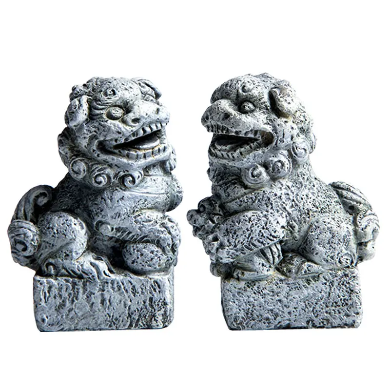 Tea Table Decoration Accessories 1Pc Desktop Mini Imitating Stone Lion Creative Personality Suitable for Living Room BedroomDesk