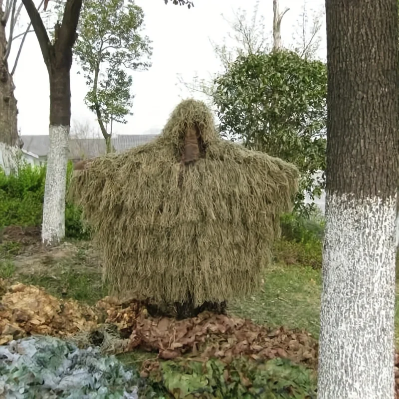 Dospělý outdoorové hon plášť ghillie oblek fotografie oblečení ghillie oblečení kamufláž bitevník džungle hon pončo