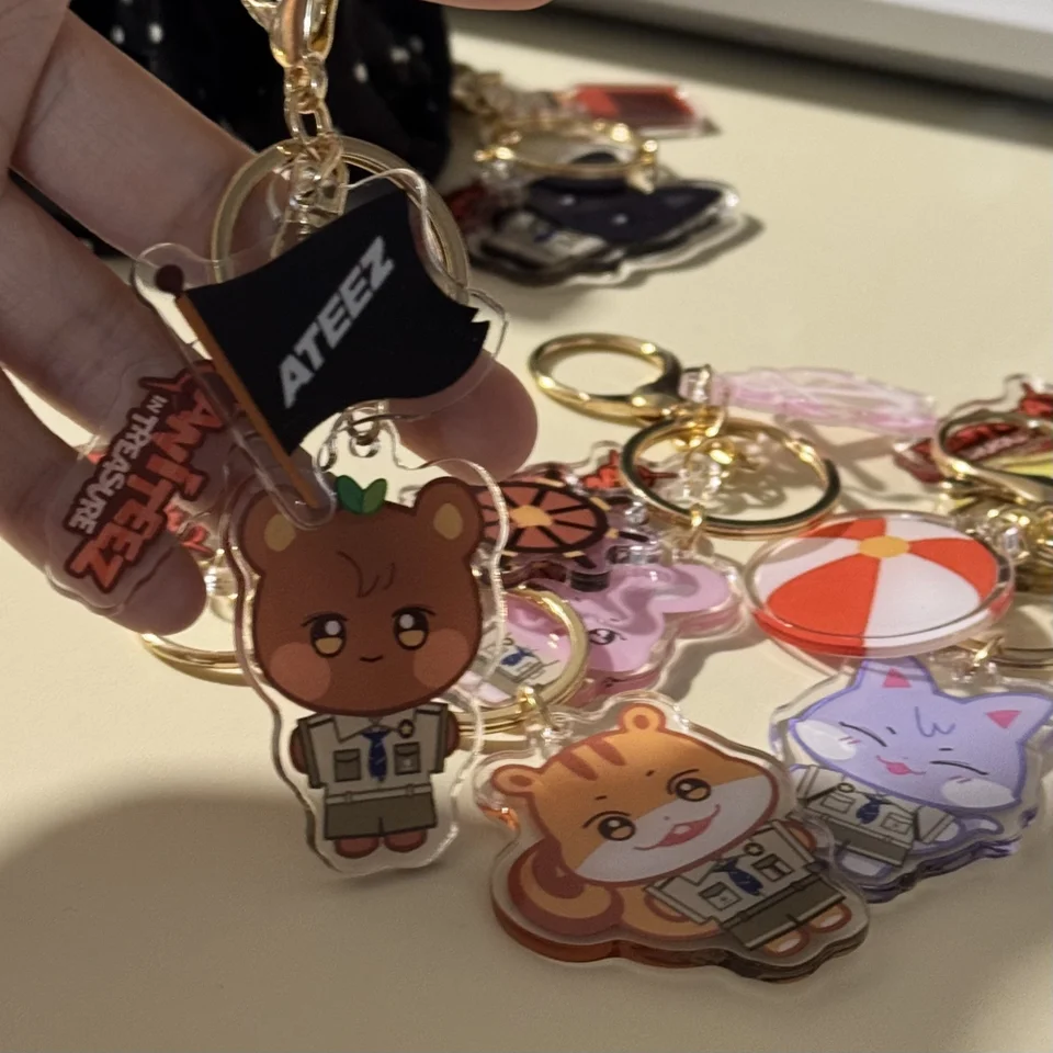 3-pieces Pendant Kpop ATEEZ Album Aniteez Intreasure Keychain Cute