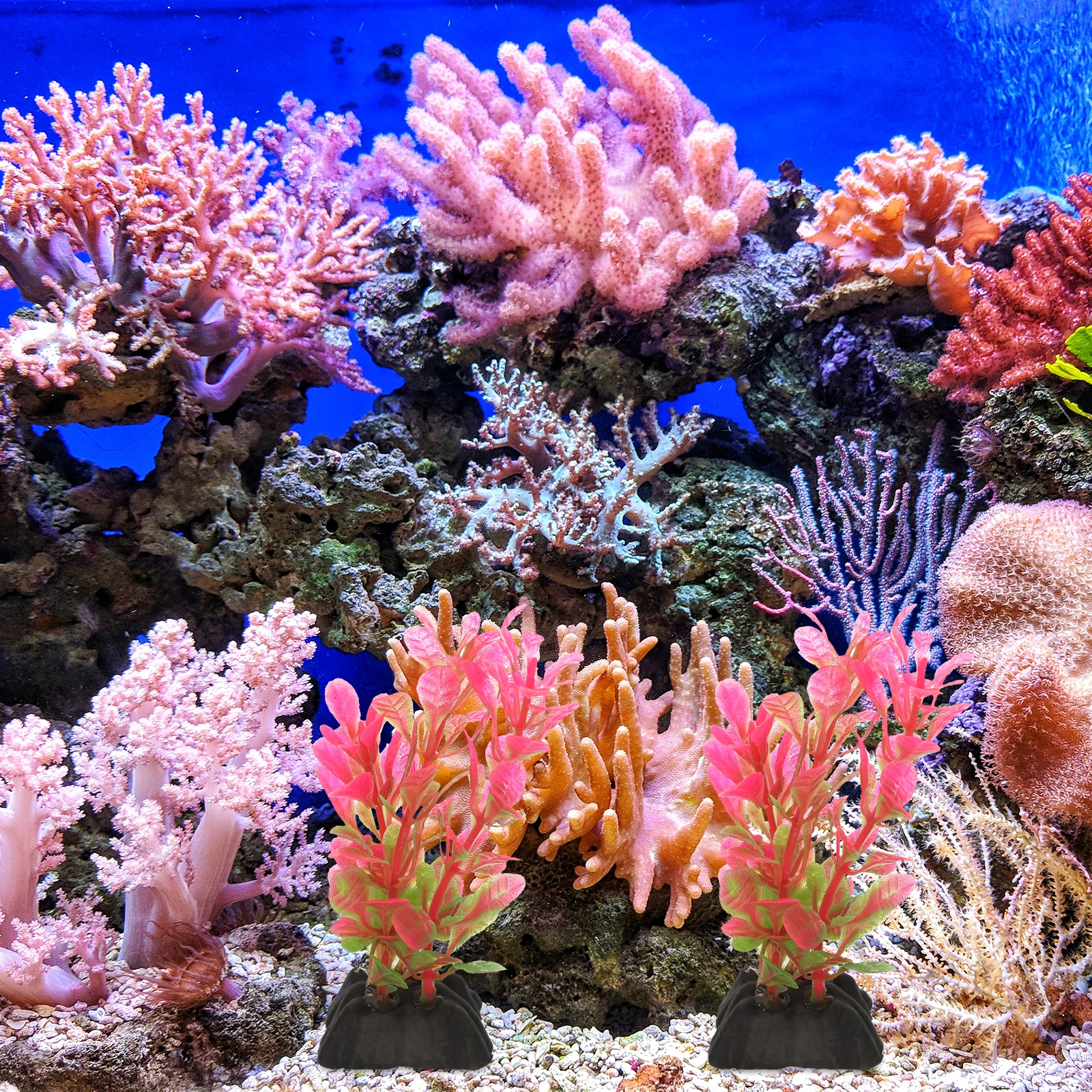 

10 Pcs Tall Plastic Aquarium Plants for Betta Fish Tank Decorations Easy Maintain Durable Safe Environment Freshwater Saltwater