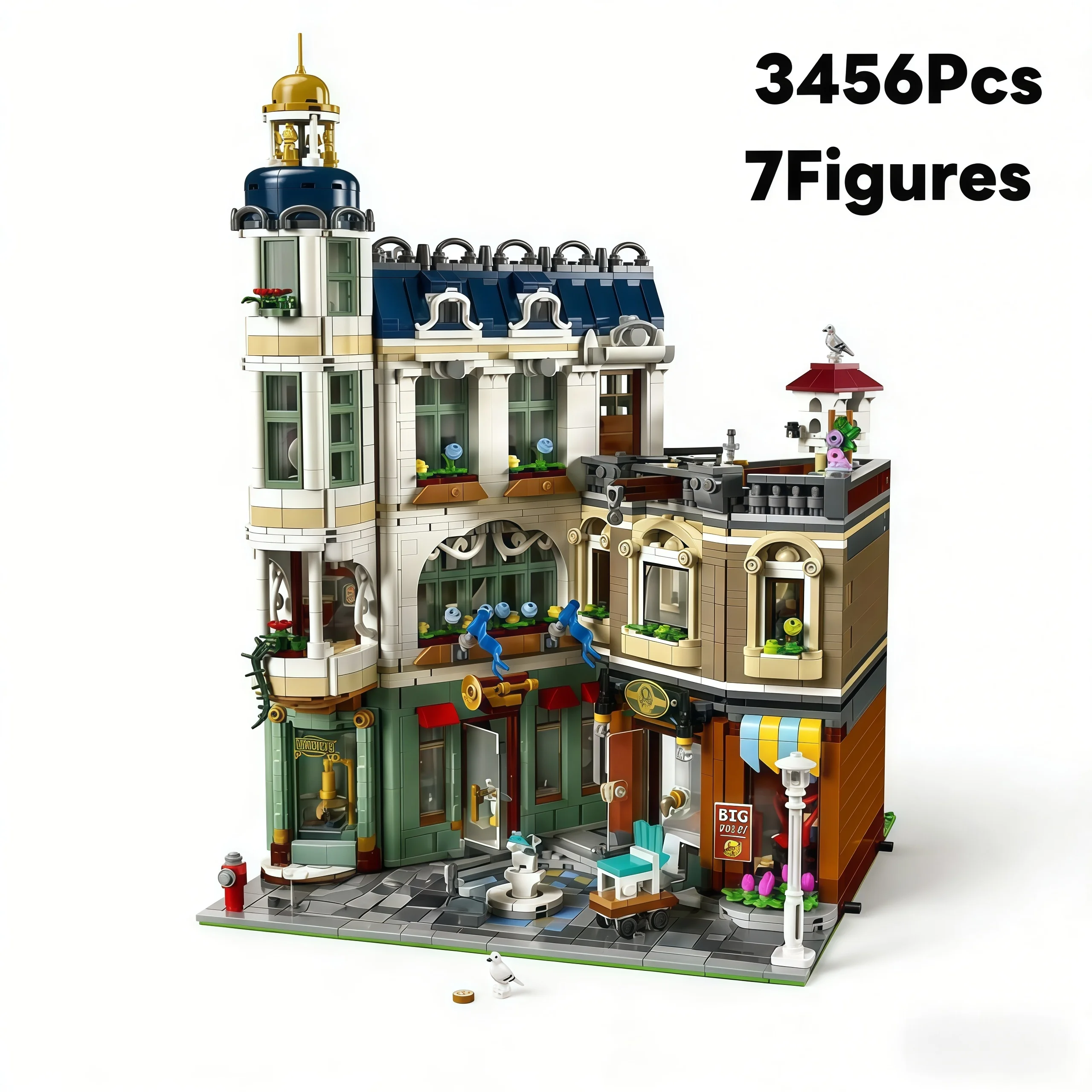 

2026 New 3456PCS 11371 Modular Building Blocks, European Shopping Street City Architecture Bricks Toy for Kids Adults Gift