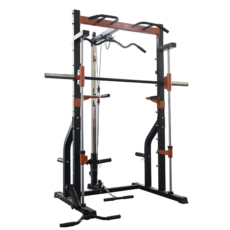 

Customizable Logo Commercial Use Metal Multi-Functional Power Squat Rack Gym Smith Machine 100kg Legs Bodybuilding Shoulder Back