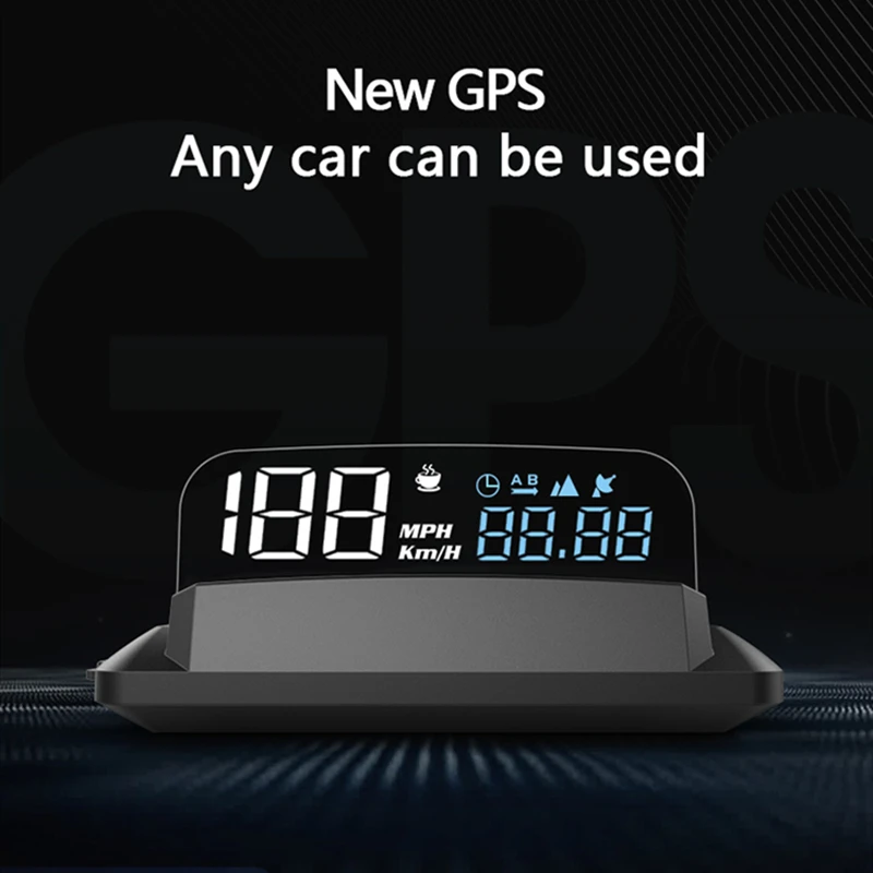 

Новейший HD безопасный вождение автомобиля GPS HUD экран Отображение времени Спидометр км/ч миль/ч зеркало дисплей головной дисплей универсальный