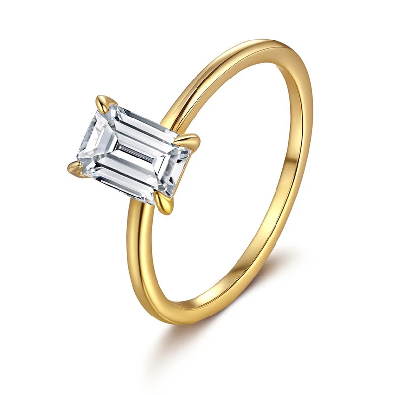 4ct D Color Radiant Cut Moissanite Stone Engagement S925 Sterling Silver Rings For Woman Customs Jewelry with GRA Wholesale