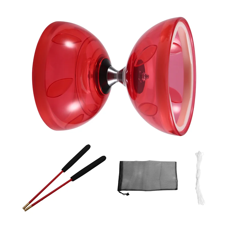 اللياقة البدنية لـ Diabolo ثلاثة محامل برأس مزدوج للعب في الهواء الطلق يويو لكبار السن للأطفال