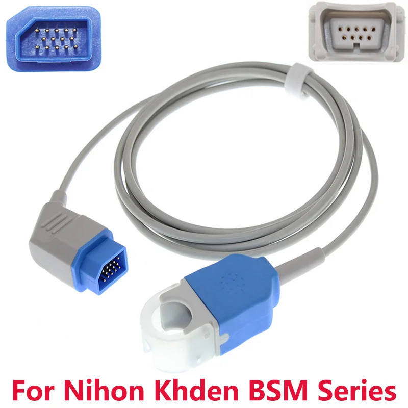 Spo2 Sensor Extension Cable Compatible Nihon Khden BSM 9800/2300/2301/4100/5100/2350/9510 Monitor,For Nihon Khden DB 9P Sensor.