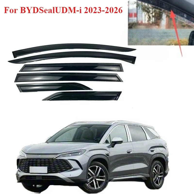 

Дефлекторы окон для BYD Seal UDM-i 2023-2026: Аксессуары для стайлинга автомобиля, ветровики, защита от солнца и дождя