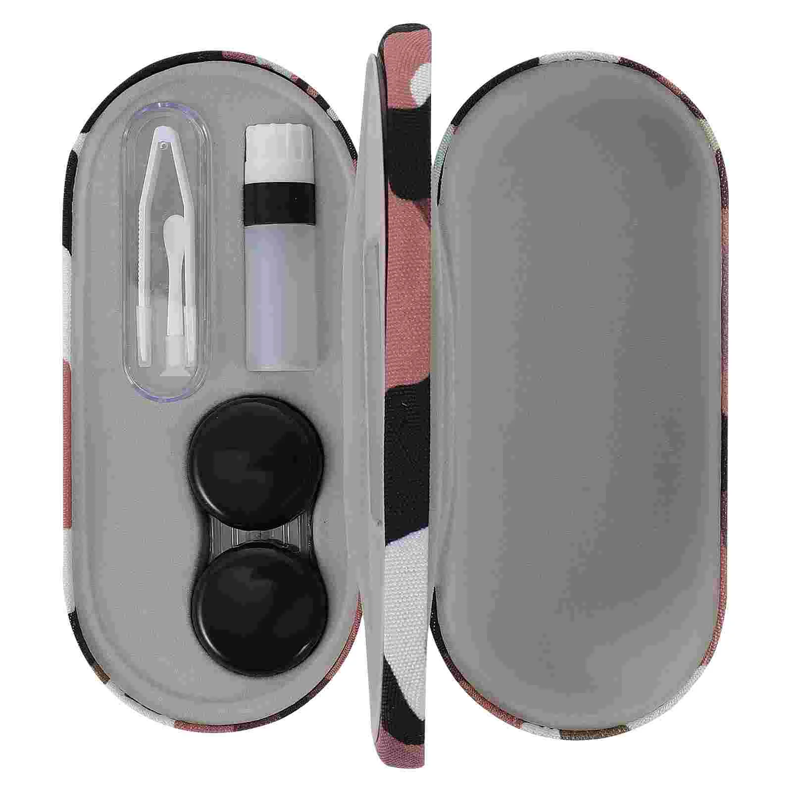 Glasses Case Color Contact Lenses Double Layer Cases Plastic Containers Man Eyeglass Holder