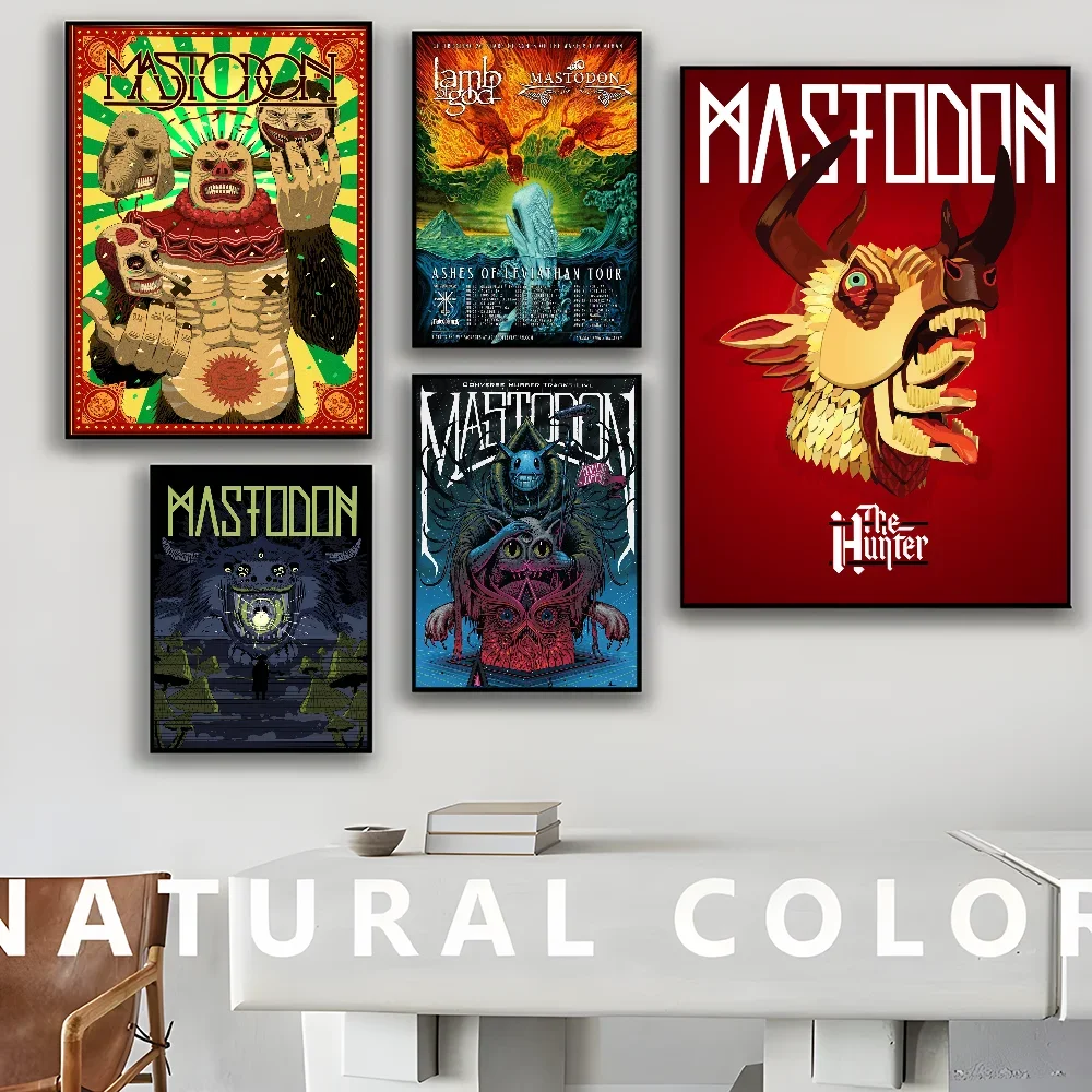 M-Mastodon Band Anime Posters Sticky Whitepaper Sticker DIY Room Bar Cafe Kawaii Room Decor