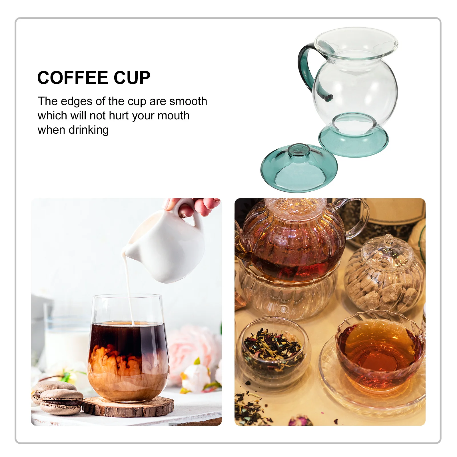 

Vintage Spittoon Modeling Glass Water Cup Old Fashion Style Non Slip Handle Decorative Mug Household Water Cup