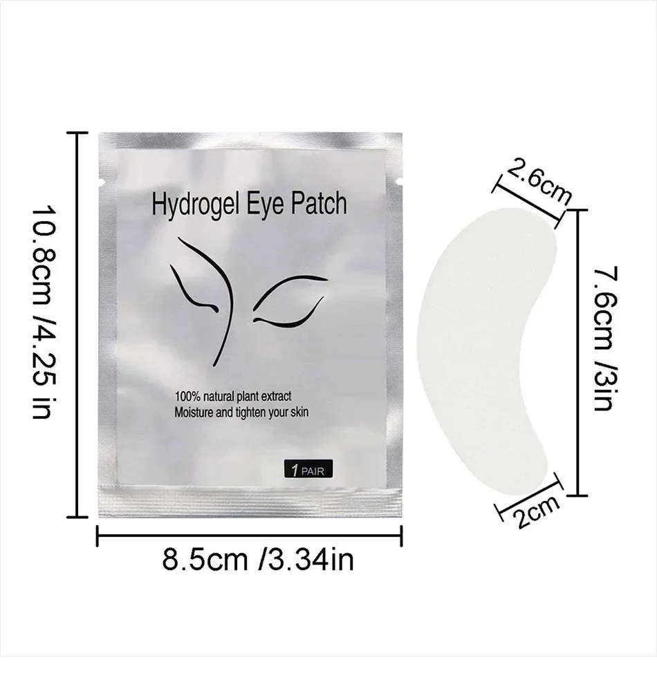 50/100 Paar Wimpern für Wimpernverlängerungen, Augenpads, Einweg-Patches unter den Wimpern, fusselfreie Aufkleber, Make-up-Wraps – Detail 2