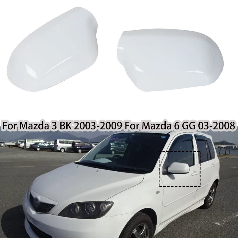 Car Rearview Mirror Shell housing Cap For Mazda 2 Demio 2002-2007 For Mazda 3 BK 2003-2009 For Mazda 6 GG 2003-2008