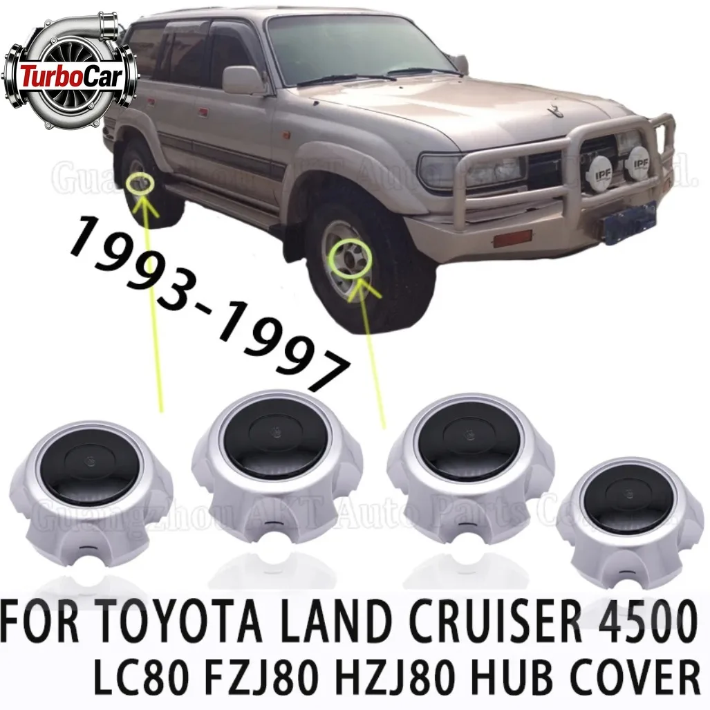 

4pcs For TOYOTA Land Cruiser 80 FZJ80 HDJ81 HZJ81 Wheel Centre Cap Hub Rim Cover 42603-60200 Black