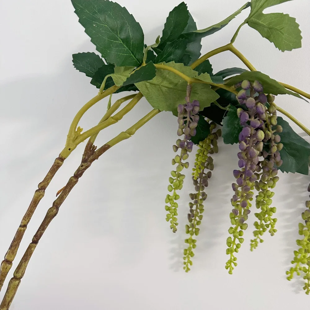 Lebensechte Beerenblume, künstliche Pokeberry-Blumen für Wohnzimmer, Hochzeitsdekoration, Party, Tischvase, Dekor im Freien, Garten, Blumen – Detail 4