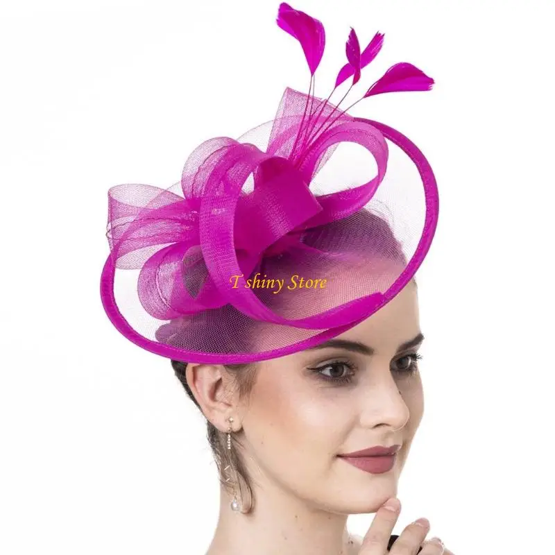 

N58F Multipurpose Fascinator with Headbands and Hair Clip For Women Hair Ornament for Concerts Celebrations