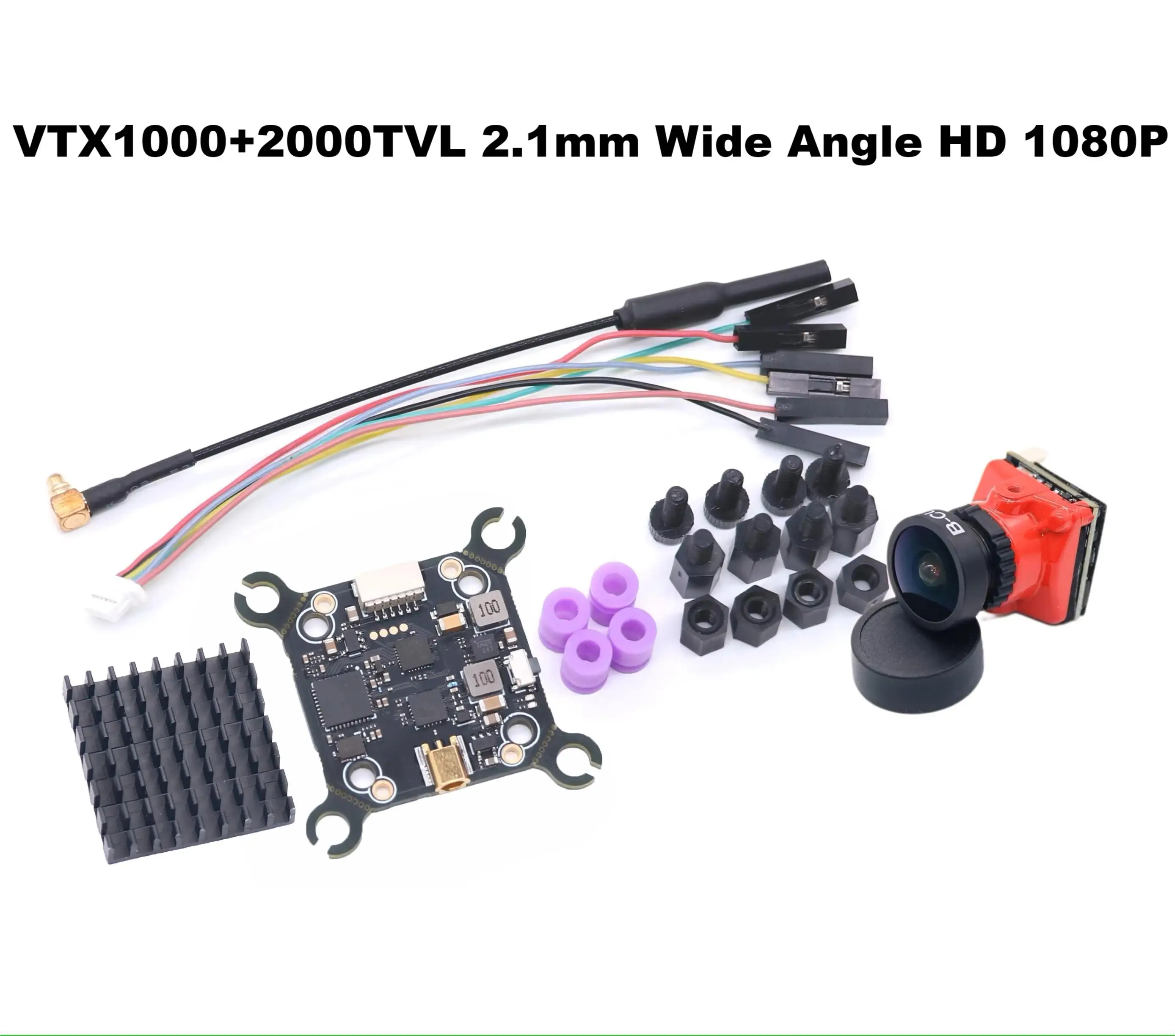 B-CUBE 5.8G VTX 800 1000 1600 2500mW 48CH Transmissor de vídeo de tensão de entrada FPV INAV Câmera 2000TVL CCD 2.1mm Grande angular HD 1080P