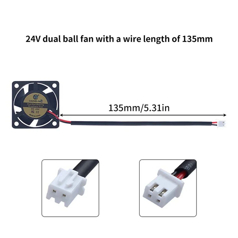 1 قطعة 4020 24 فولت مروحة التبريد فرش أجزاء طابعة ثلاثية الأبعاد 2Pin ل Flashforge Adventurer 5 متر برو Hotend مجلس مروحة تبديد الحرارة السريعة