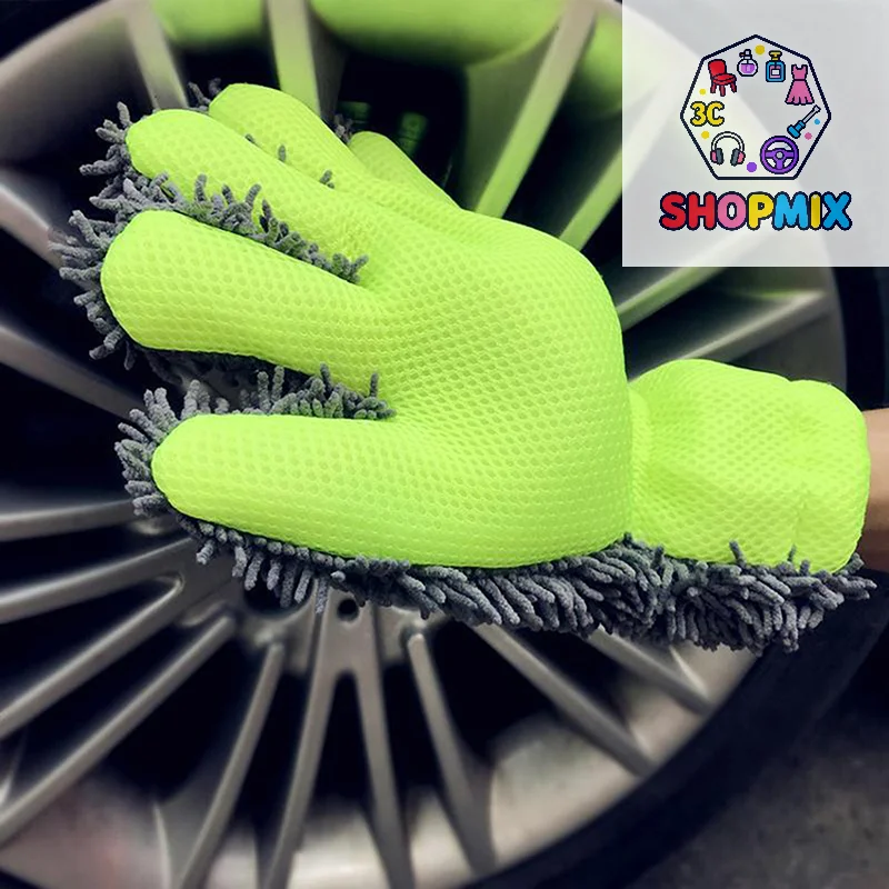 Guante impermeable de microfibra Premium para lavado de coches, suave, antiarañazos, para lavado de coches, guante de limpieza grueso multifunción, 1 ud.