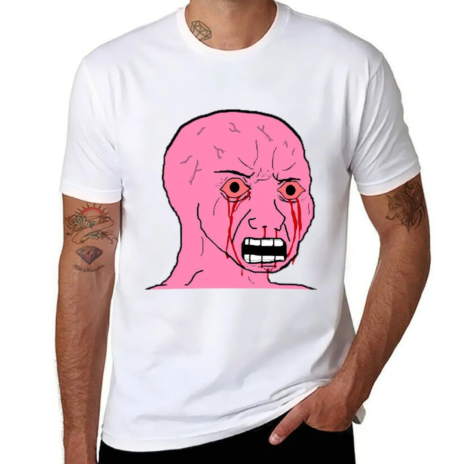 

Pink Wojak \t T-Shirt man tshirt essential t shirt T-Shirt