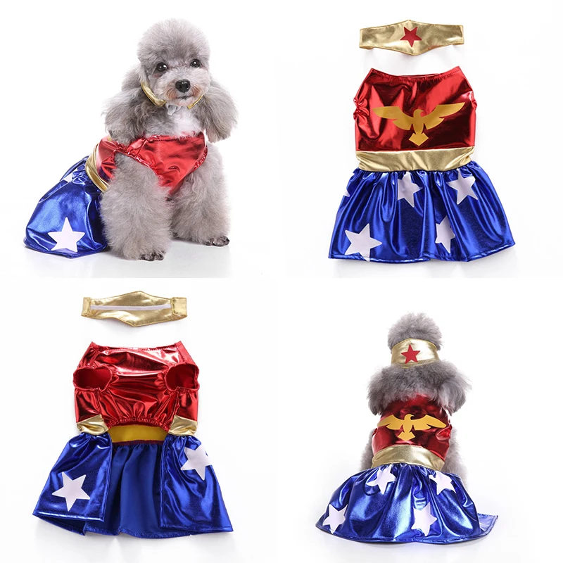 Pet Dog Dress Halloween Super Claw Skirt Cat Princess Dress Up Outfit Chihuahua Yorkie Party Funny Cosplay Clothes Pet Costume