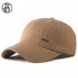 FS Khaki Vintage Baseball Caps Für Männer Reife Baumwolle Trucker Hüte Winter Frauen Hut Outdoor Sport Golf Cap Gorras Para Hombres