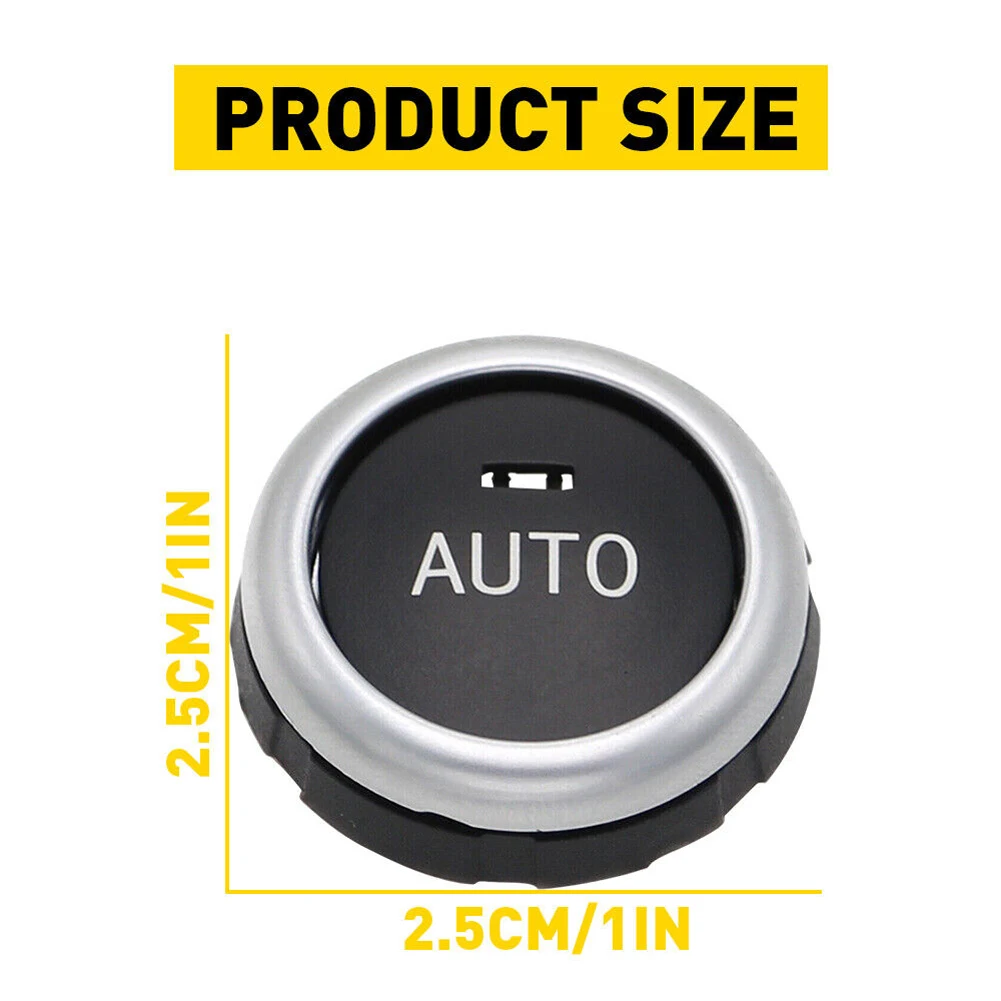 

Car Air Conditioner Climate Control Button Knob Switch Cover Parts Compatible for Bmw 5 6 7 Series X5 X6 ABS PC Black